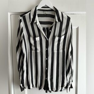 BP Striped Button Down Blouse